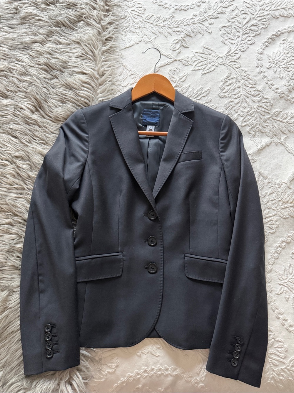 J. Crew Super 120s Charcoal Blazer sz 2/4